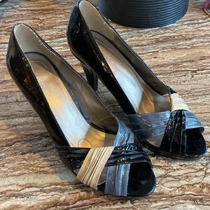 2/$25. Ladies, GEORGE open toe pumps in size 7. 4 inch heel
